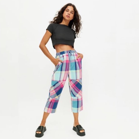 BDG Urban Outfitters Modern Day Plaid Cropped Pants NWOT Size XS Z541-6 - Picture 1 of 2